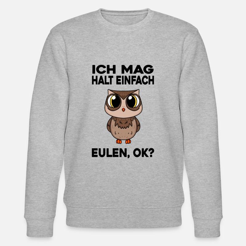 Eule - Stanley/Stella Unisex Bio-Sweatshirt CHANGER  - Grau meliert