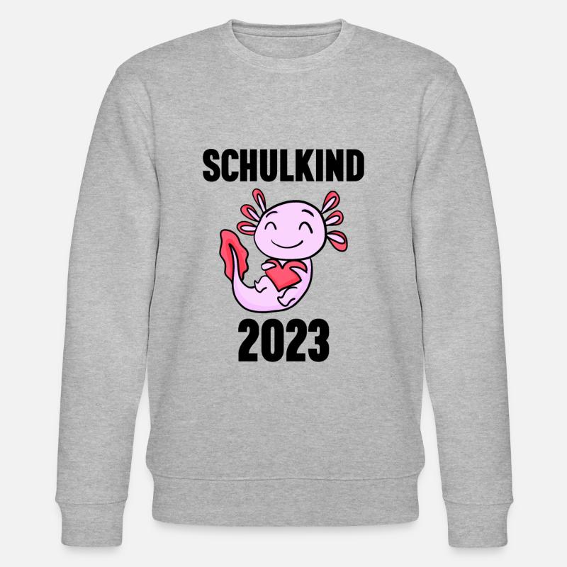 Schuldkind Einschulung 2023 - Stanley/Stella Unisex Bio-Sweatshirt CHANGER  - Grau meliert