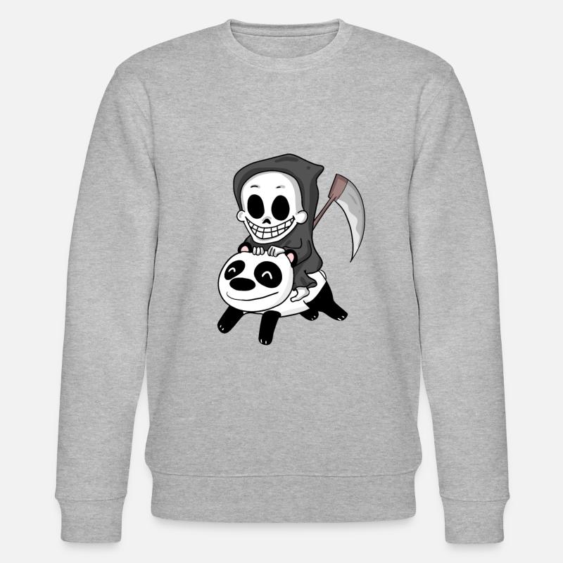 Sensenmann Panda - Stanley/Stella Unisex Bio-Sweatshirt CHANGER  - Grau meliert