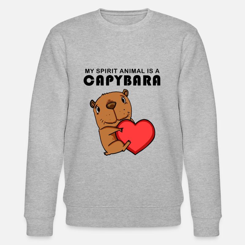 Capybara Wasserschwein - Stanley/Stella Unisex Bio-Sweatshirt CHANGER  - Grau meliert