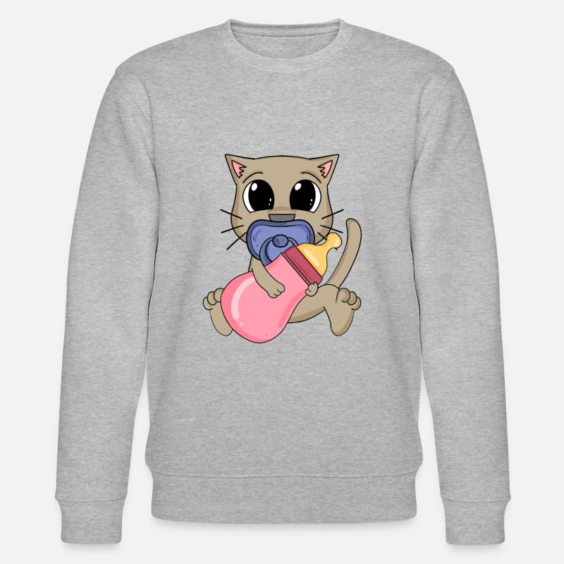 Motif de bébé chat - Sweat bio CHANGER Stanley/Stella Unisexe - gris chiné