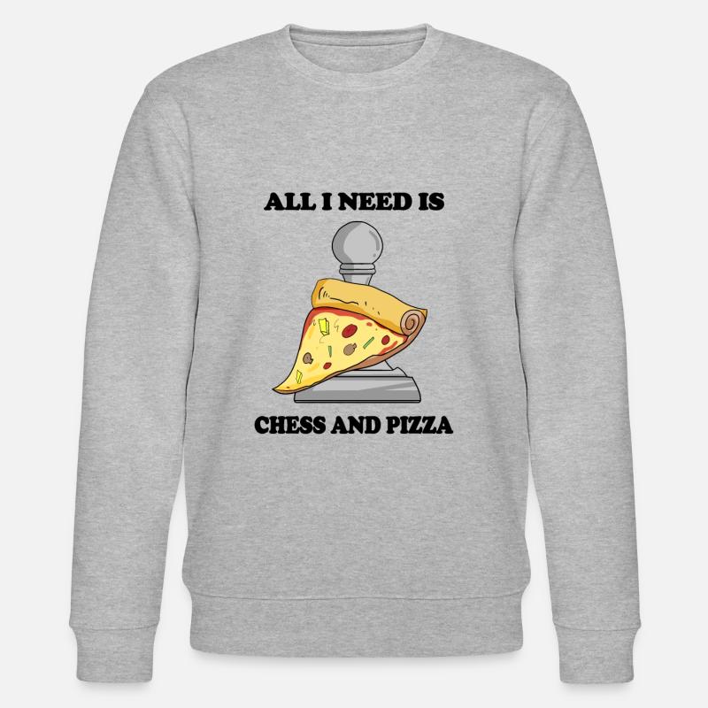 Échecs et pizza - Sweat bio CHANGER Stanley/Stella Unisexe - gris chiné