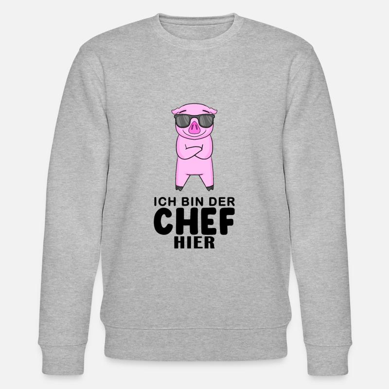 Chef Spruch - Stanley/Stella Unisex Bio-Sweatshirt CHANGER  - Grau meliert
