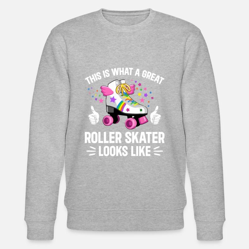 Roller Skating - Great Roller Skater - Stanley/Stella Unisex Bio-Sweatshirt CHANGER - Grau meliert