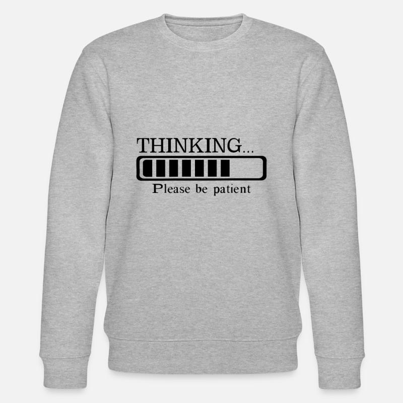 Thinking please be patient - Stanley/Stella Unisex Bio-Sweatshirt CHANGER  - Grau meliert