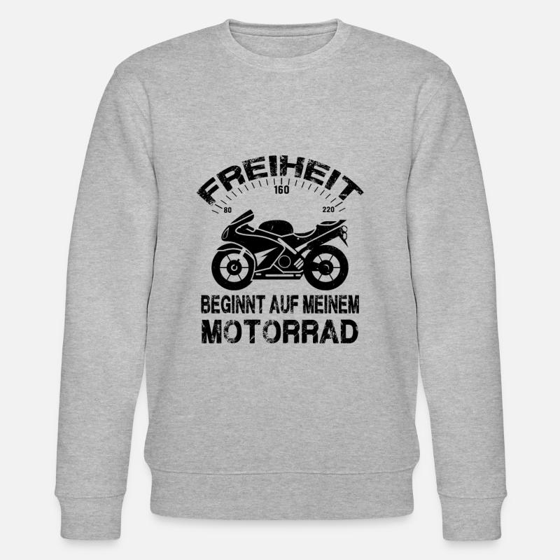 Motorrad Spruch - Stanley/Stella Unisex Bio-Sweatshirt CHANGER  - Grau meliert