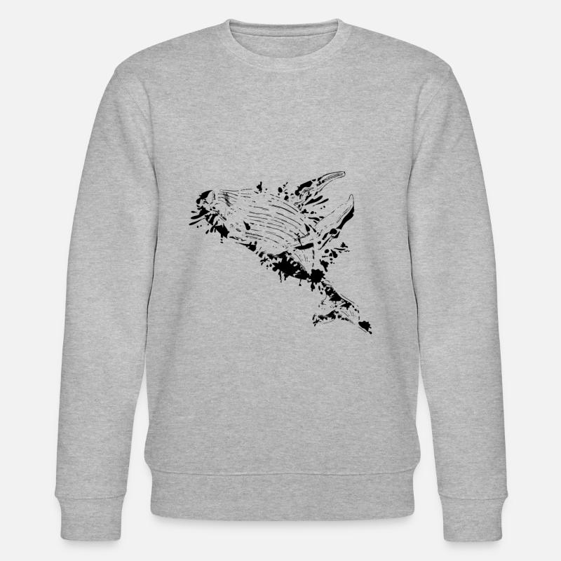 Baleine à bosse cool - Sweat bio CHANGER Stanley/Stella Unisexe - gris chiné