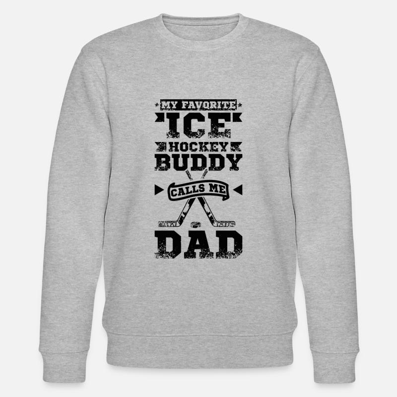 Dad Eishockey Duddy - Stanley/Stella Unisex Bio-Sweatshirt CHANGER - Grau meliert