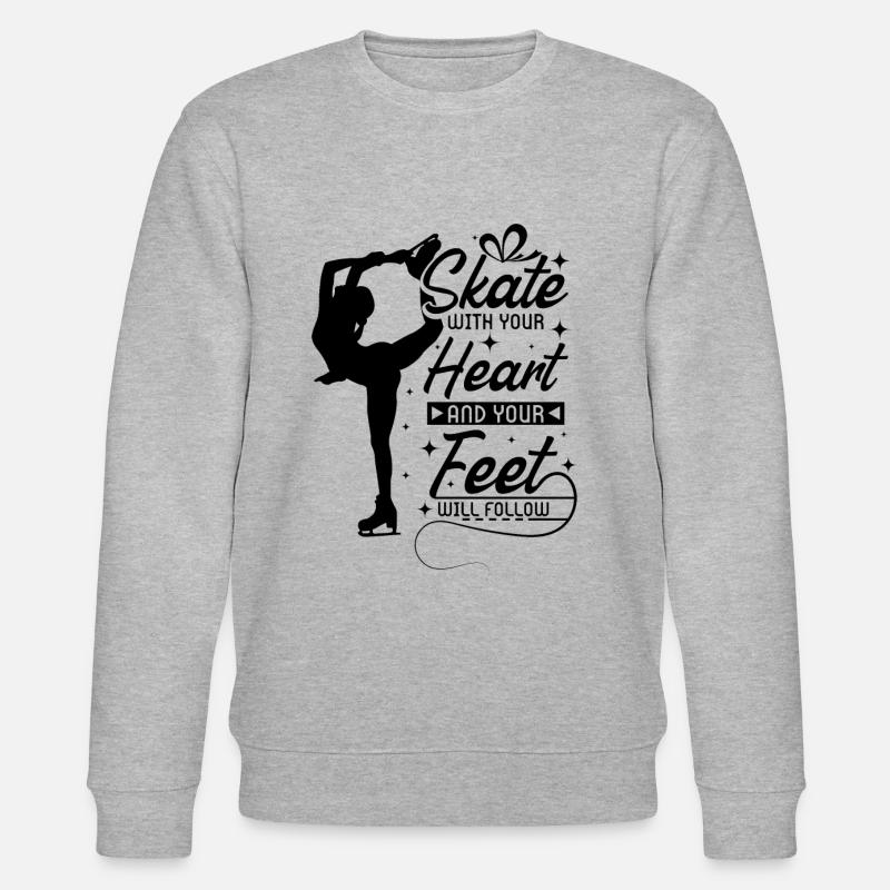 Heart Eiskunstlauf - Stanley/Stella Unisex Bio-Sweatshirt CHANGER  - Grau meliert