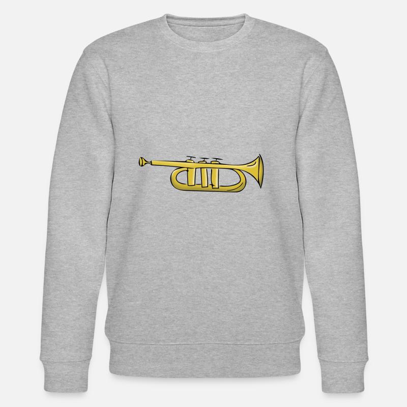 Comic Trompete - Stanley/Stella Unisex Bio-Sweatshirt CHANGER  - Grau meliert