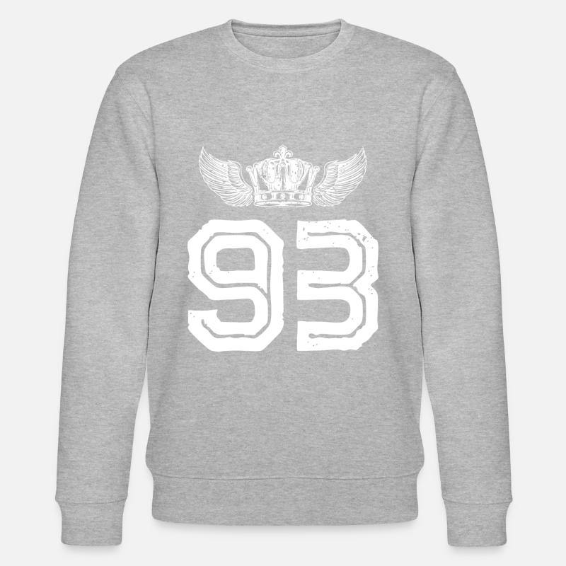 93 Zahl Krone - Stanley/Stella Unisex Bio-Sweatshirt CHANGER - Grau meliert