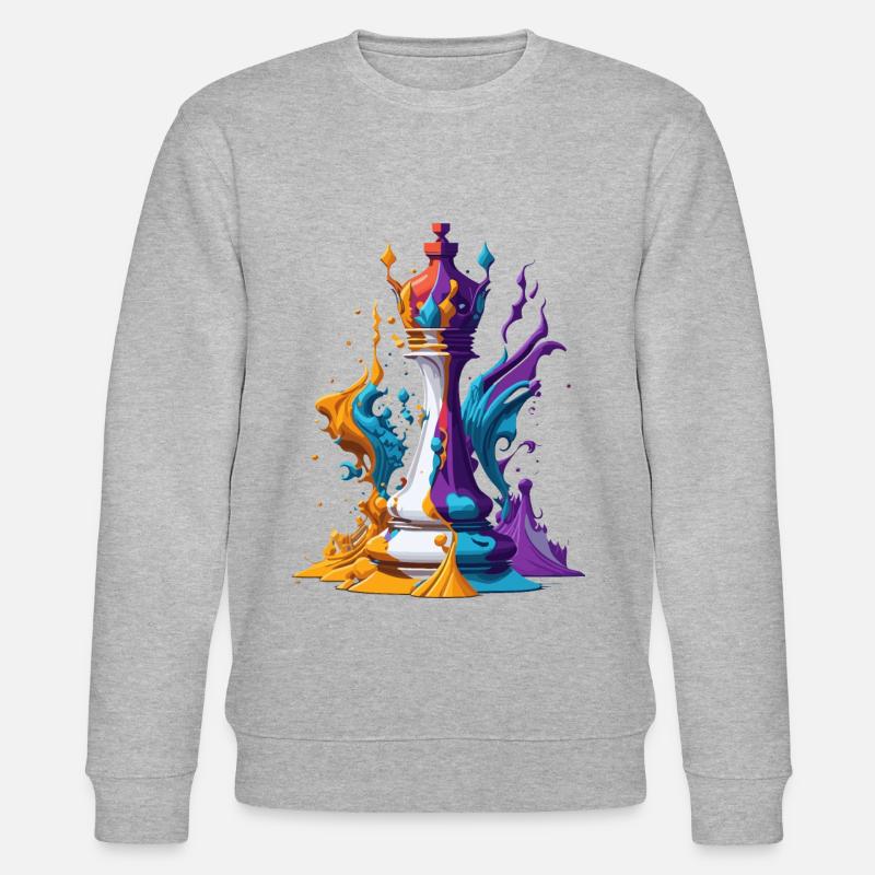 Schachfigur - Stanley/Stella Unisex Bio-Sweatshirt CHANGER  - Grau meliert