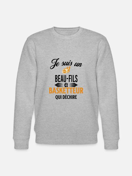 je suis basketteur qui déchire et beau-fils - Sweat bio CHANGER Stanley/Stella Unisexe - gris chiné