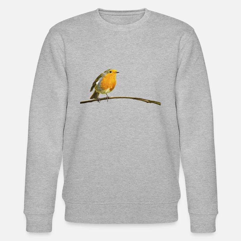 Rotkehlchen - Stanley/Stella Unisex Bio-Sweatshirt CHANGER  - Grau meliert
