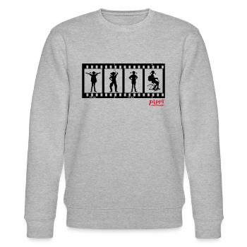 Pippi Langstrumpf Filmstreifen von Pippi - Stanley/Stella Unisex Bio-Sweatshirt CHANGER  - Grau meliert - Vorne - Nik (191cm) & Marisol (170cm)