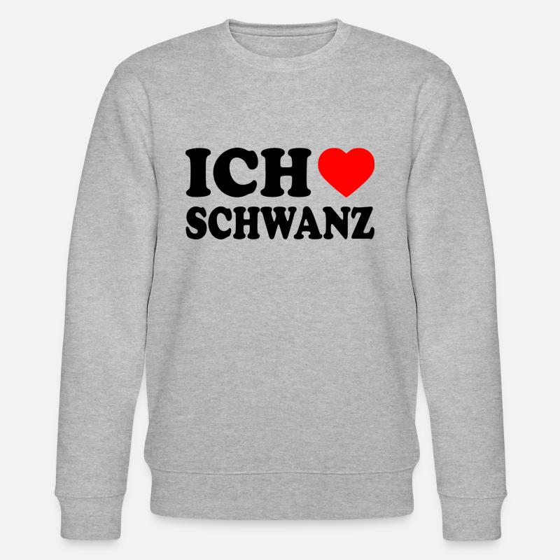 Ich liebe schwanz - Stanley/Stella Unisex Bio-Sweatshirt CHANGER - Grau meliert