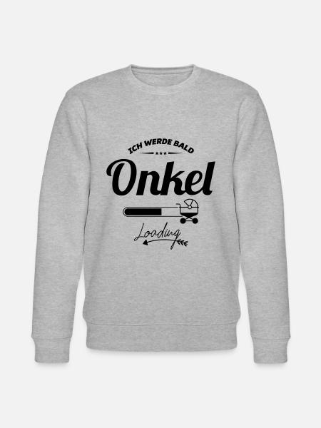 Ich werde bald Onkel - Stanley/Stella Unisex Bio-Sweatshirt CHANGER  - Grau meliert