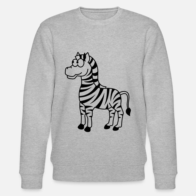 Zebra Comic Animal - Sweat bio CHANGER Stanley/Stella Unisexe - gris chiné