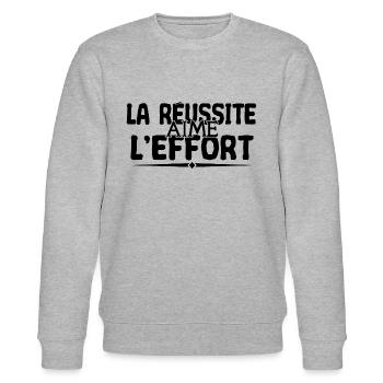 La réussite aime l'effort business !! - Sweat bio CHANGER Stanley/Stella Unisexe - gris chiné - Devant - Nik (191cm) & Marisol (170cm)