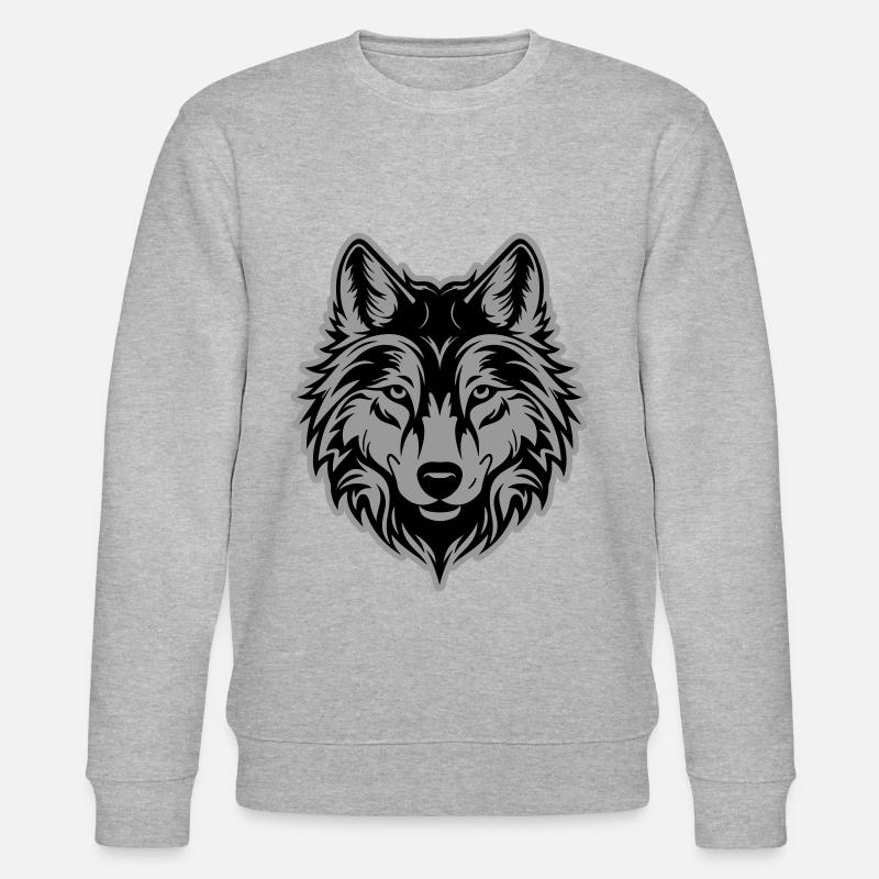 Silhouette de loup - Sweat bio CHANGER Stanley/Stella Unisexe - gris chiné