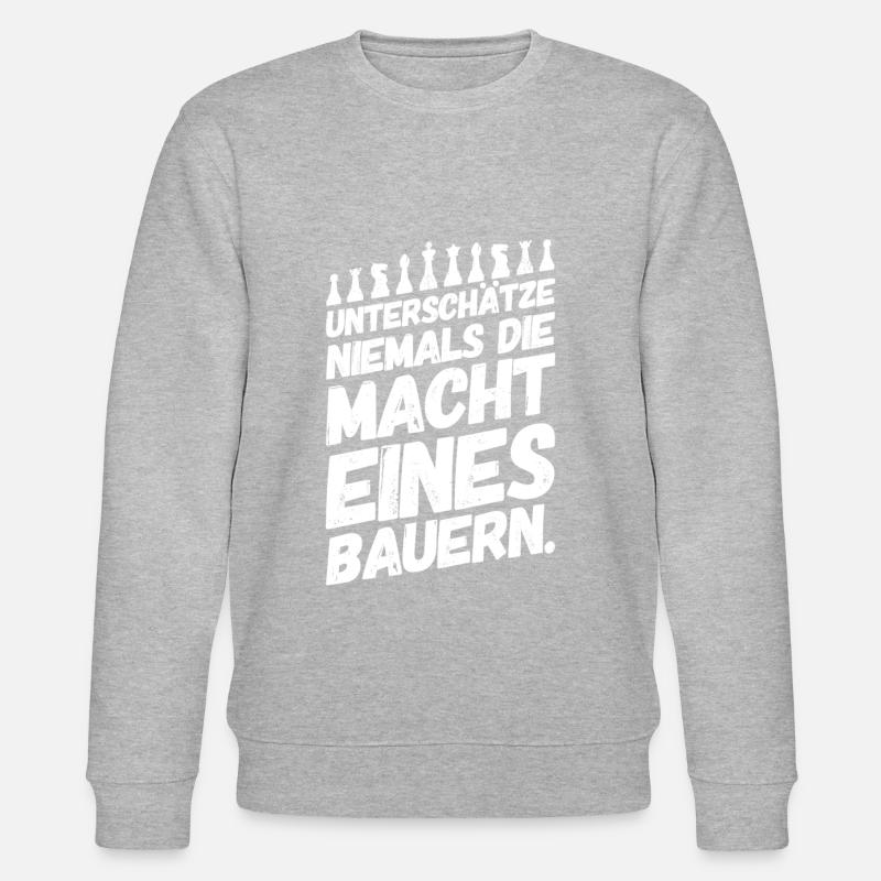 Schach Sprüche Bauer - Stanley/Stella Unisex Bio-Sweatshirt CHANGER  - Grau meliert