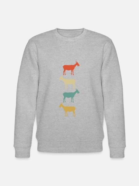Ziege Ziegenbock Bunt - Stanley/Stella Unisex Bio-Sweatshirt CHANGER - Grau meliert