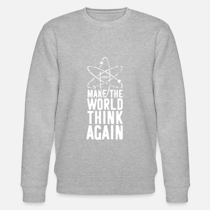Nerd Nerds Denken Spruch - Stanley/Stella Unisex Bio-Sweatshirt CHANGER - Grau meliert