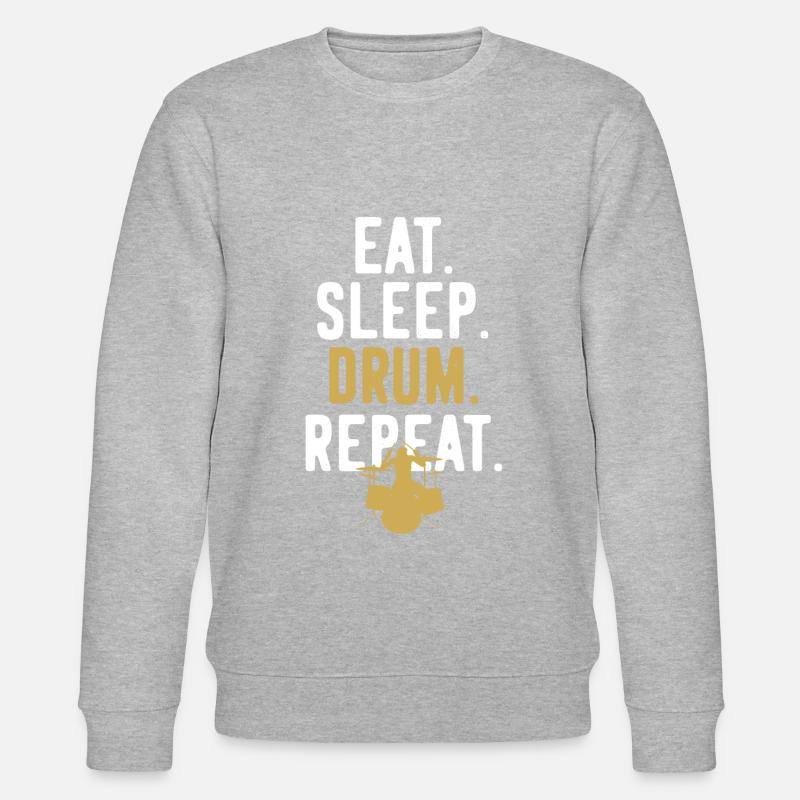 Schlagzeug Schlagzeuger Repeat - Stanley/Stella Unisex Bio-Sweatshirt CHANGER  - Grau meliert