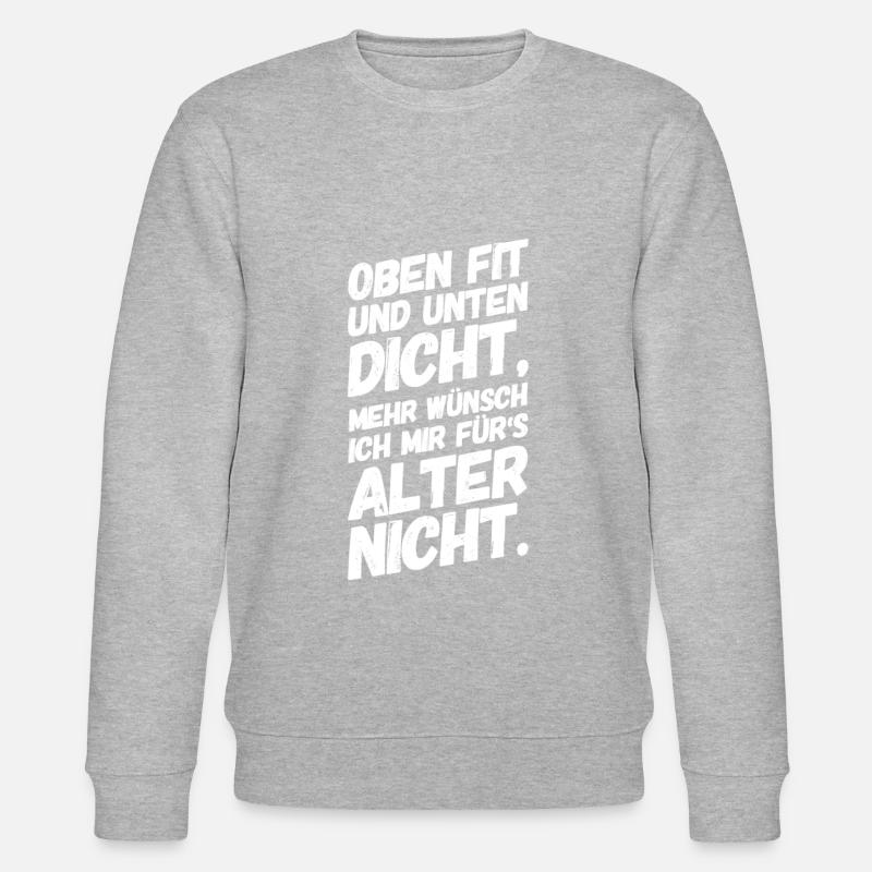 Lustige Sprüche Rentner Alt - Stanley/Stella Unisex Bio-Sweatshirt CHANGER - Grau meliert