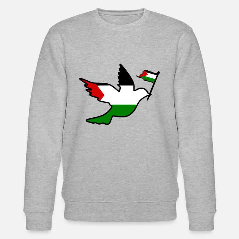 Free palestine - Stanley/Stella Unisex Bio-Sweatshirt CHANGER  - Grau meliert