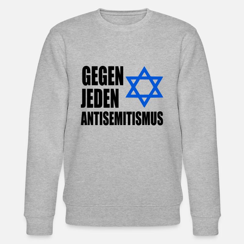 Gegen jeden antisemitismus - Stanley/Stella Unisex Bio-Sweatshirt CHANGER  - Grau meliert