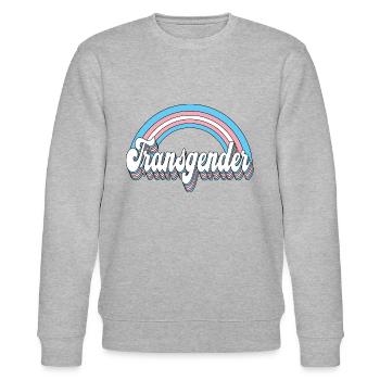Transgender Trans Pride LGBTQ Queer CSD Rainbow - Stanley/Stella Unisex Bio-Sweatshirt CHANGER  - Grau meliert - Vorne - Nik (191cm) & Marisol (170cm)