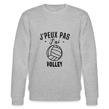 Je peux pas j'ai volley - Sweat bio CHANGER Stanley/Stella Unisexe - gris chiné - Devant - Nik (191cm) & Marisol (170cm)