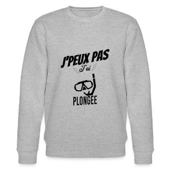 J'peux pas j'ai plongée - Sweat bio CHANGER Stanley/Stella Unisexe - gris chiné - Devant - Nik (191cm) & Marisol (170cm)
