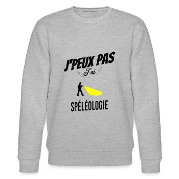 J'peux pas j'ai spéléologie - Sweat bio CHANGER Stanley/Stella Unisexe - gris chiné - Devant - Nik (191cm) & Marisol (170cm)