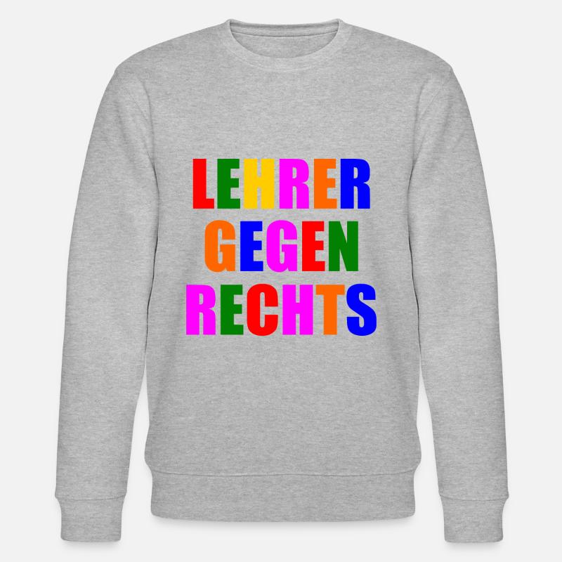 Lehrer gegen rechts - Stanley/Stella Unisex Bio-Sweatshirt CHANGER - Grau meliert