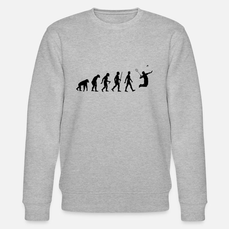 Badminton Evolution Featherball - Stanley/Stella CHANGER Unisex Organic Sweatshirt - heather grey