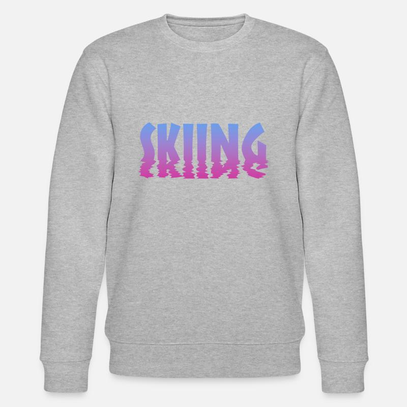 Skiing - Stanley/Stella Unisex Bio-Sweatshirt CHANGER  - Grau meliert