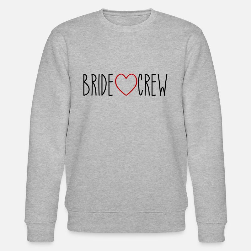 Bride Crew Herz - Stanley/Stella Unisex Bio-Sweatshirt CHANGER  - Grau meliert