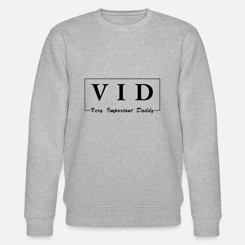 VID, Very Important Daddy - Stanley/Stella Unisex Bio-Sweatshirt CHANGER  - Grau meliert