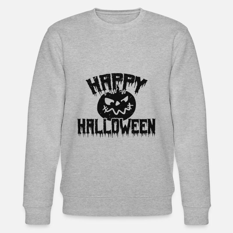 Fröhliches Halloween - Stanley/Stella Unisex Bio-Sweatshirt CHANGER  - Grau meliert