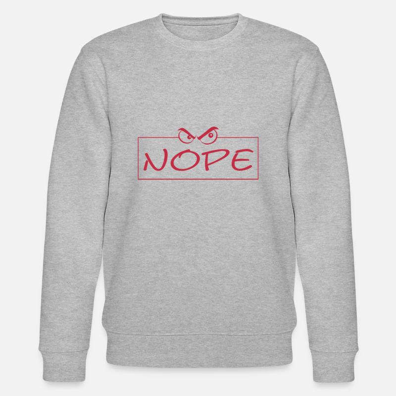 Nope - Stanley/Stella Unisex Bio-Sweatshirt CHANGER  - Grau meliert