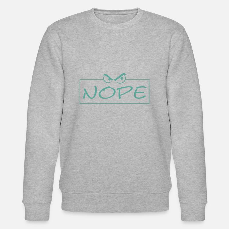 Nope - Stanley/Stella Unisex Bio-Sweatshirt CHANGER  - Grau meliert