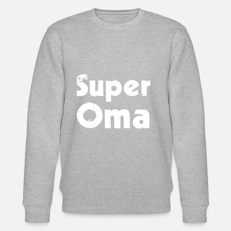 Super Oma - Stanley/Stella Unisex Bio-Sweatshirt CHANGER  - Grau meliert