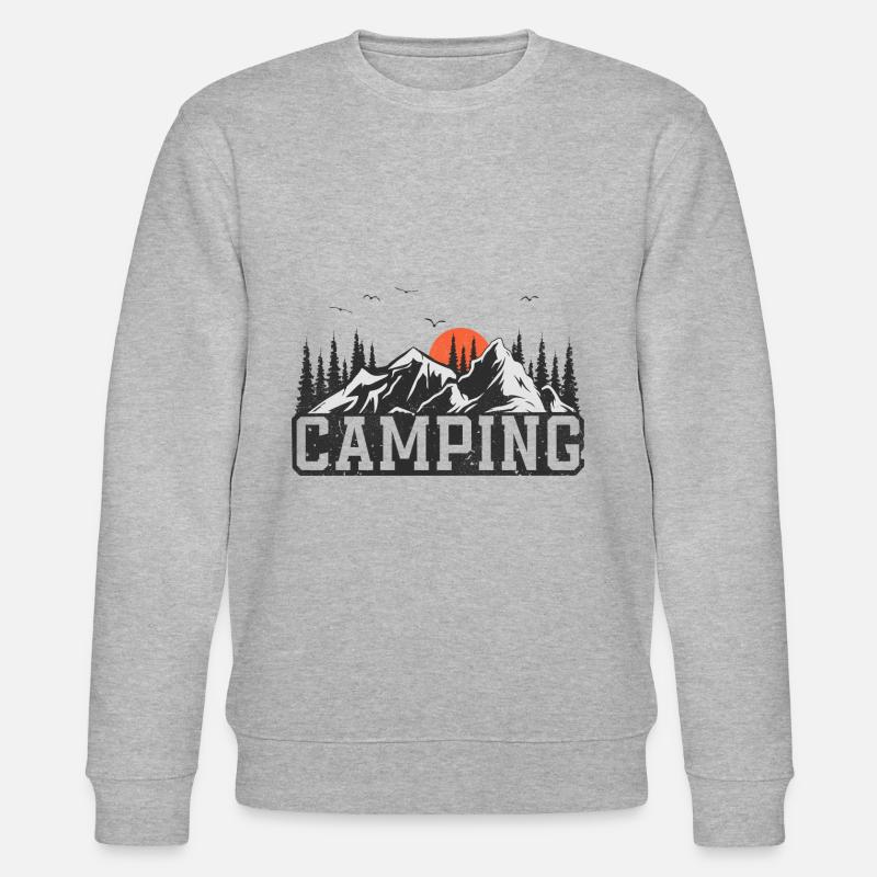 Camping Campen Camper - Stanley/Stella Unisex Bio-Sweatshirt CHANGER  - Grau meliert