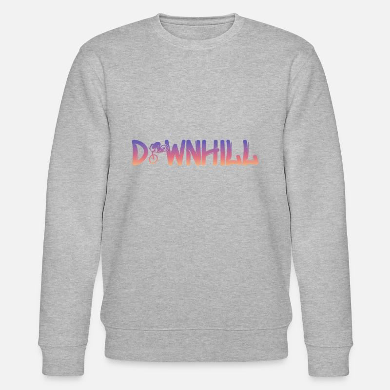 Downhill mit Biker - Stanley/Stella Unisex Bio-Sweatshirt CHANGER  - Grau meliert