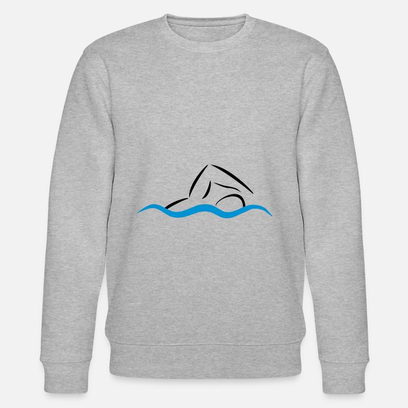 Kraulschwimmen - Stanley/Stella Unisex Bio-Sweatshirt CHANGER  - Grau meliert
