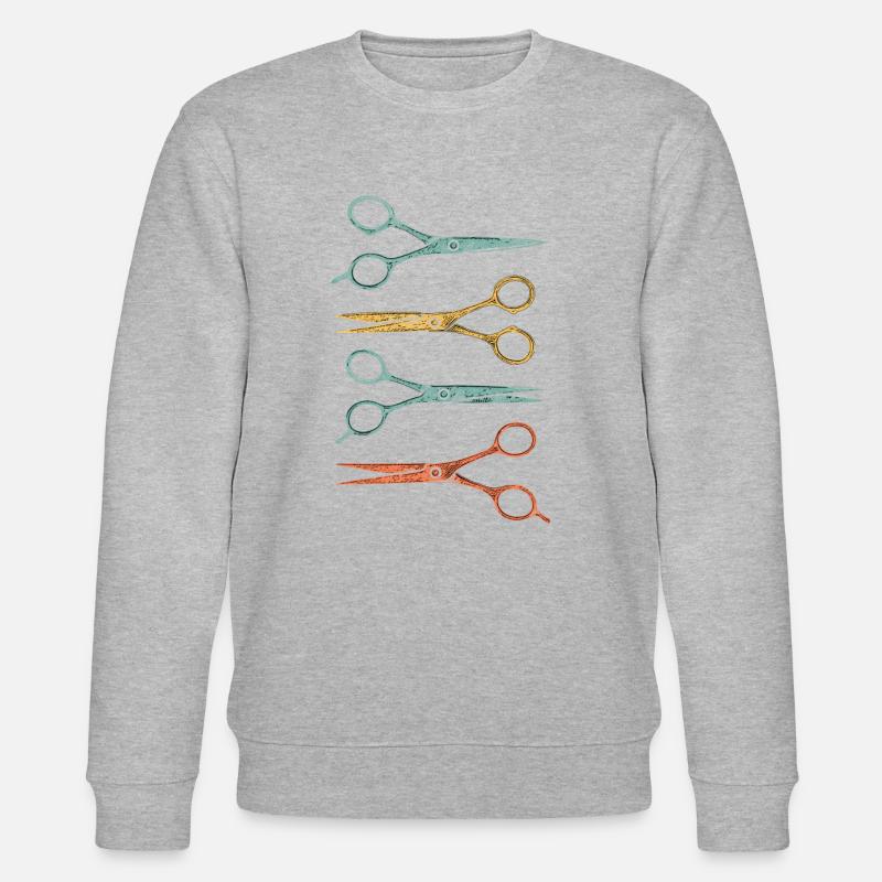 Farbenfrohe Friseurscheren - Stanley/Stella Unisex Bio-Sweatshirt CHANGER  - Grau meliert