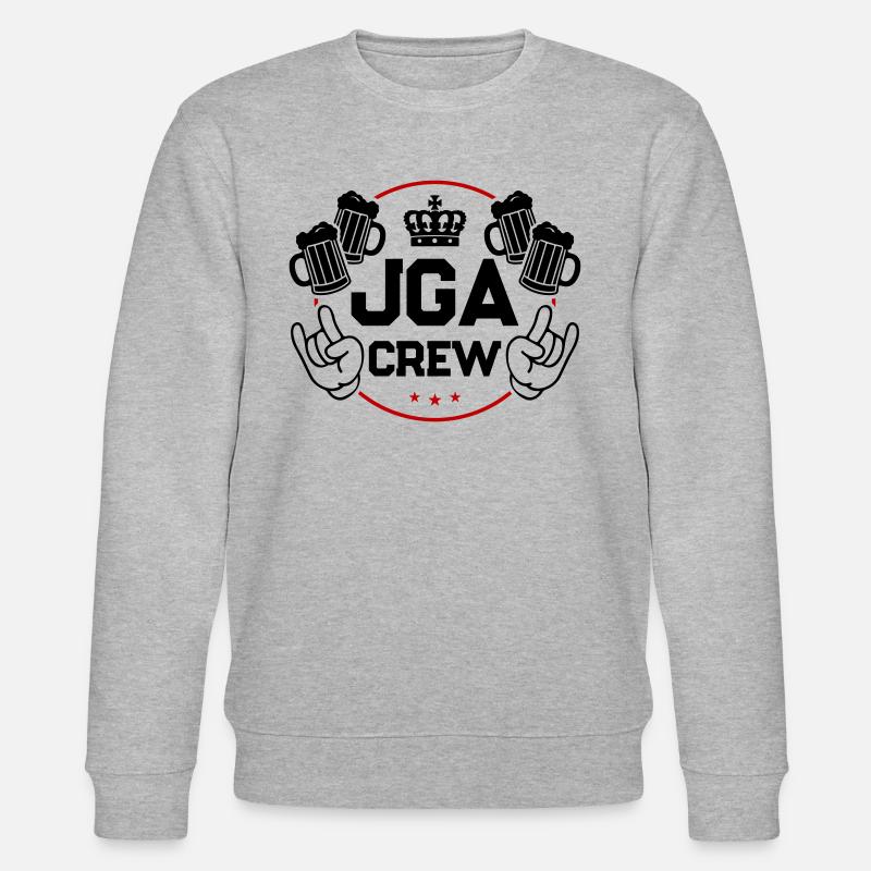 Jga Crew Junggesellenabschied Spruch - Stanley/Stella Unisex Bio-Sweatshirt CHANGER - Grau meliert
