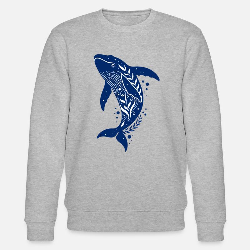 Le rorqual bleu - Sweat bio CHANGER Stanley/Stella Unisexe - gris chiné